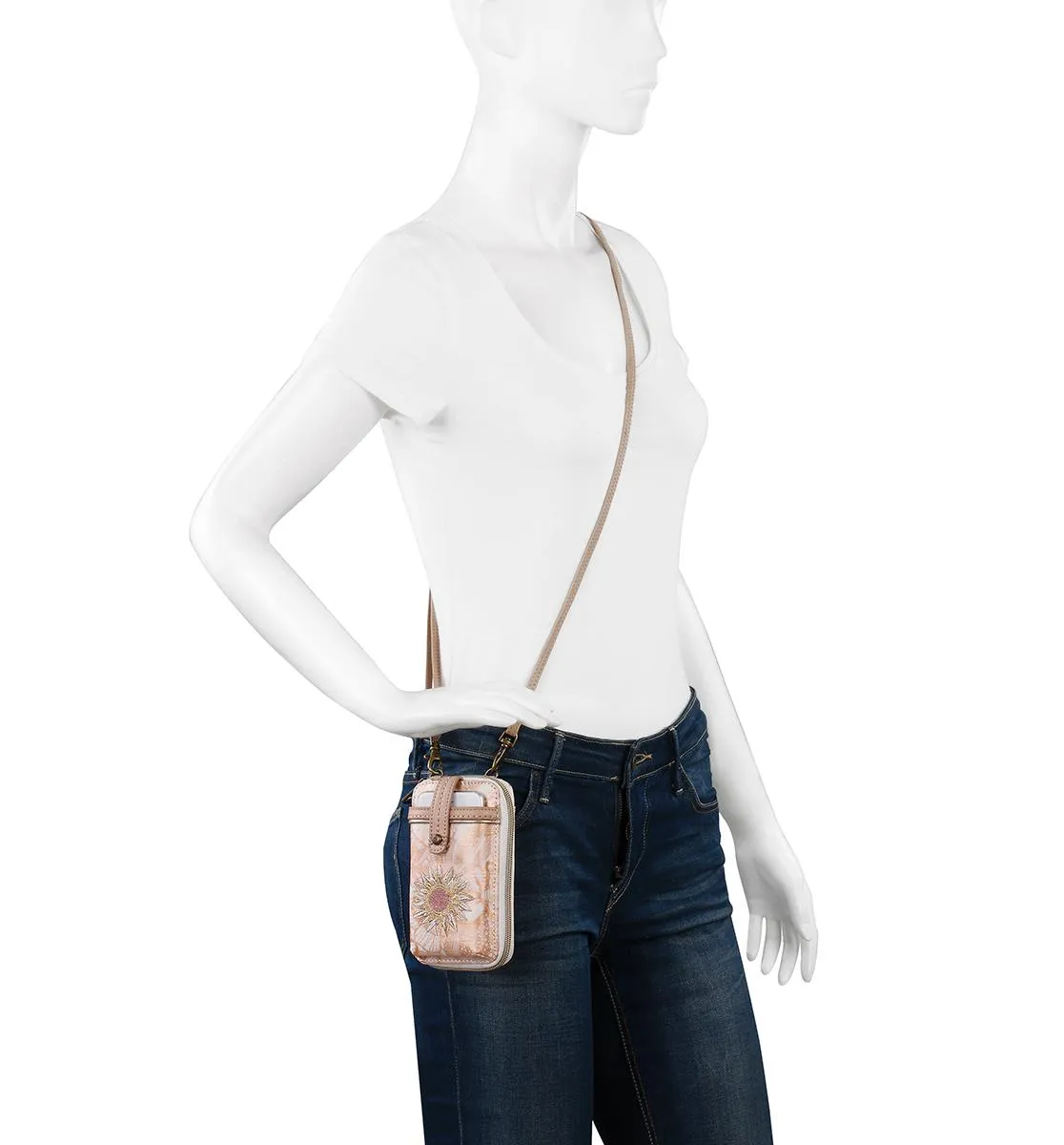 Sakroots Artist Circle Smartphone Wristlet Convertible Cross Body Bag
