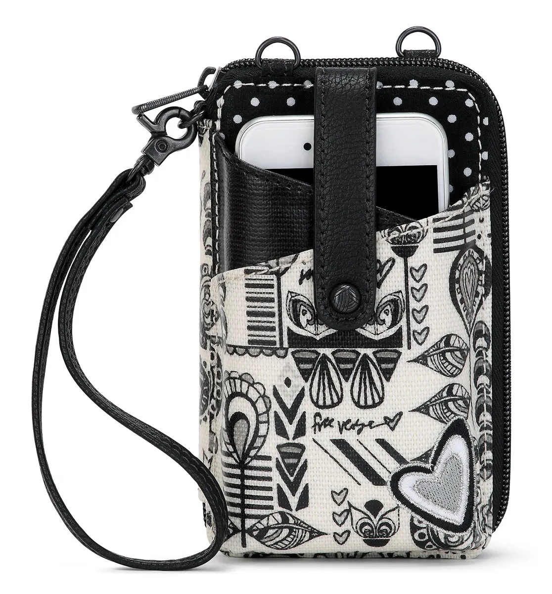 Sakroots Artist Circle Smartphone Wristlet Convertible Cross Body Bag