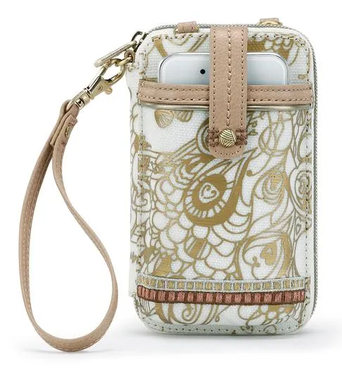 Sakroots Artist Circle Smartphone Wristlet Convertible Cross Body Bag
