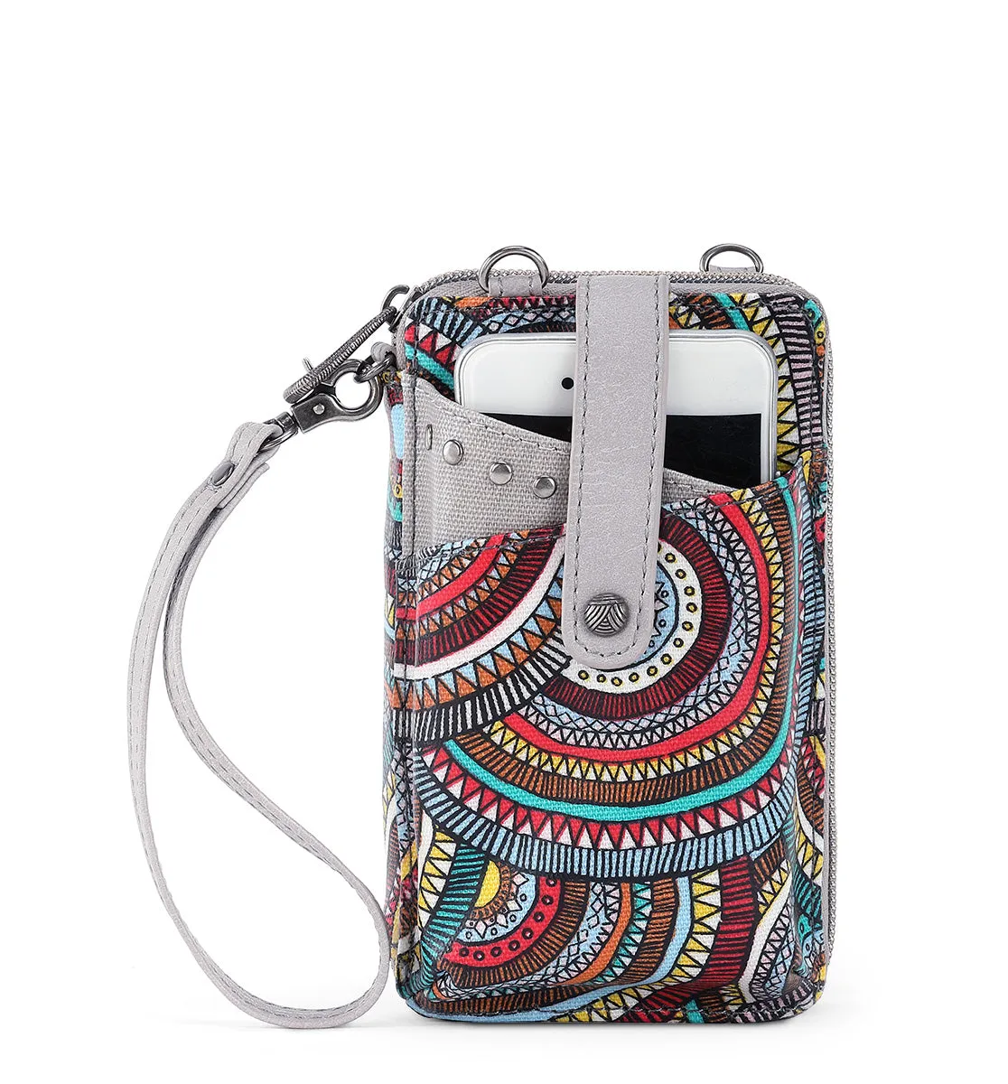 Sakroots Artist Circle Smartphone Wristlet Convertible Cross Body Bag