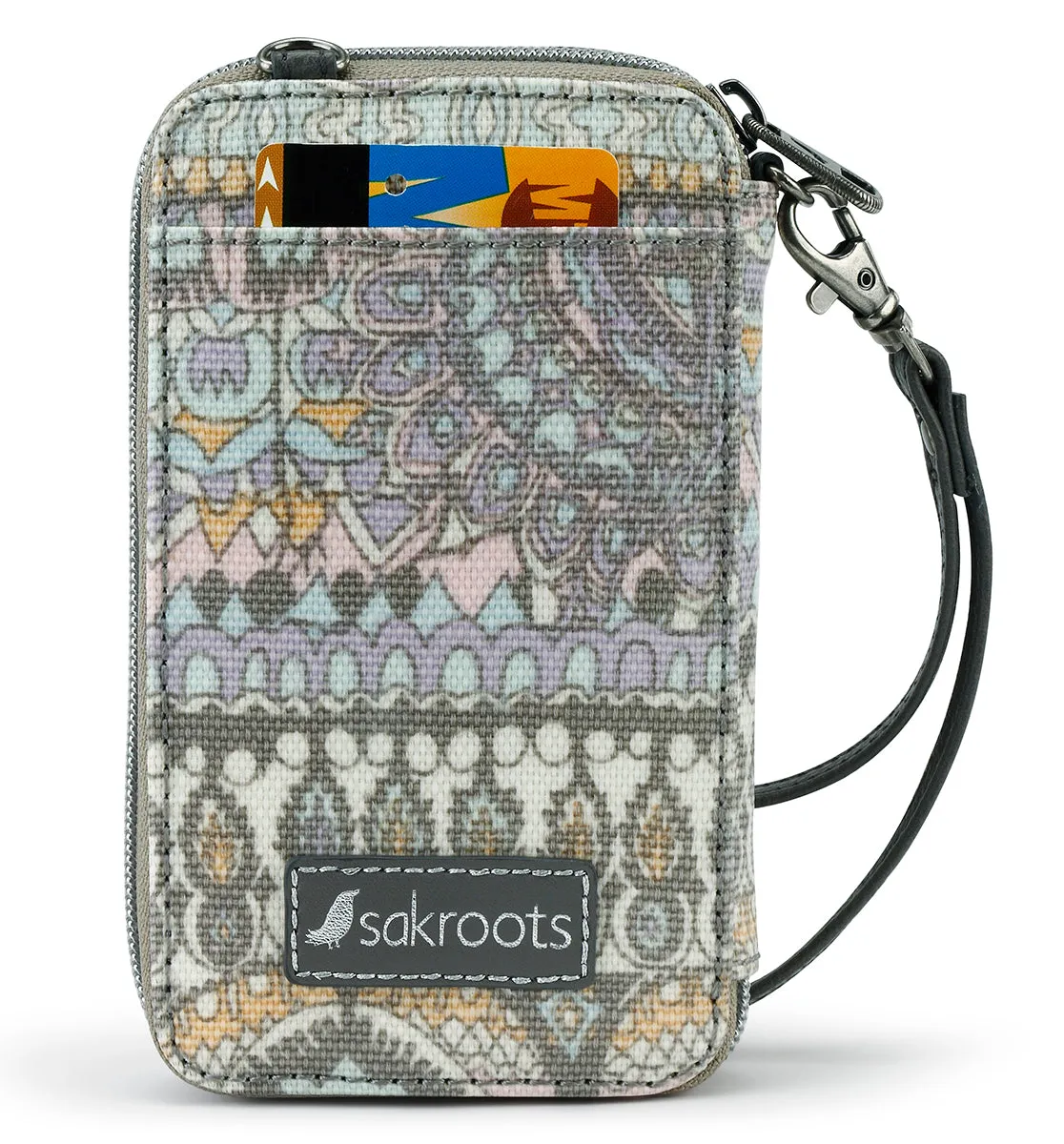 Sakroots Artist Circle Smartphone Wristlet Convertible Cross Body Bag