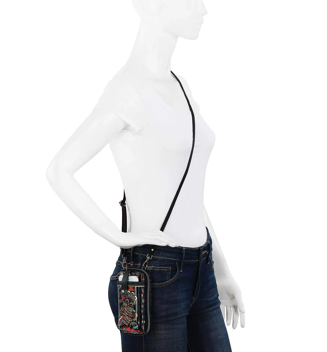 Sakroots Artist Circle Smartphone Wristlet Convertible Cross Body Bag