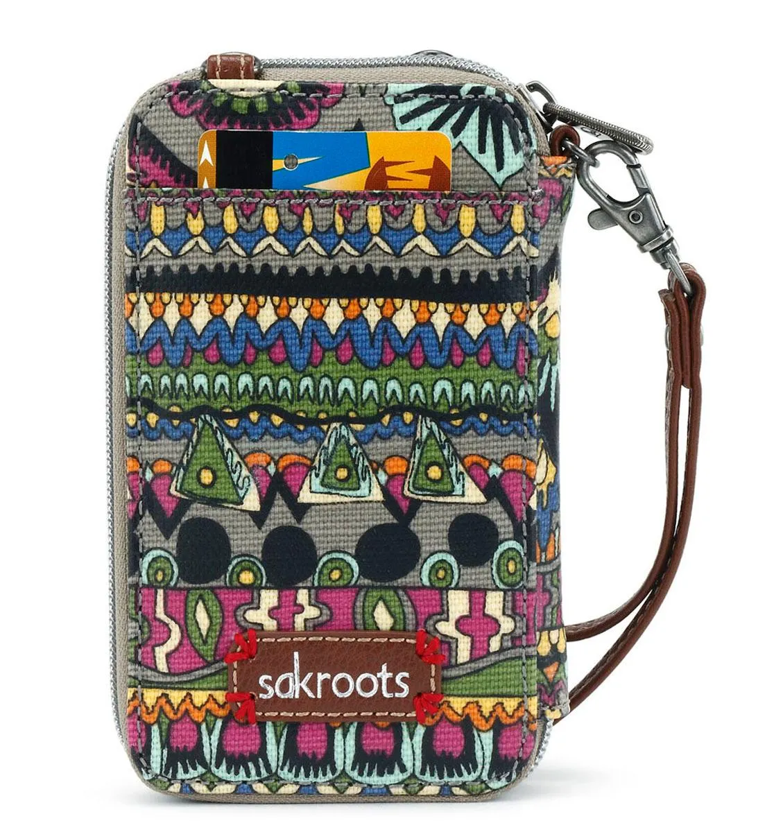 Sakroots Artist Circle Smartphone Wristlet Convertible Cross Body Bag