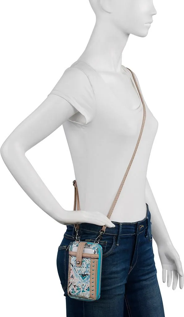 Sakroots Artist Circle Smartphone Wristlet Convertible Cross Body Bag