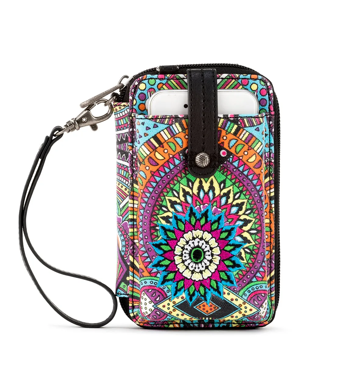 Sakroots Artist Circle Smartphone Wristlet Convertible Cross Body Bag