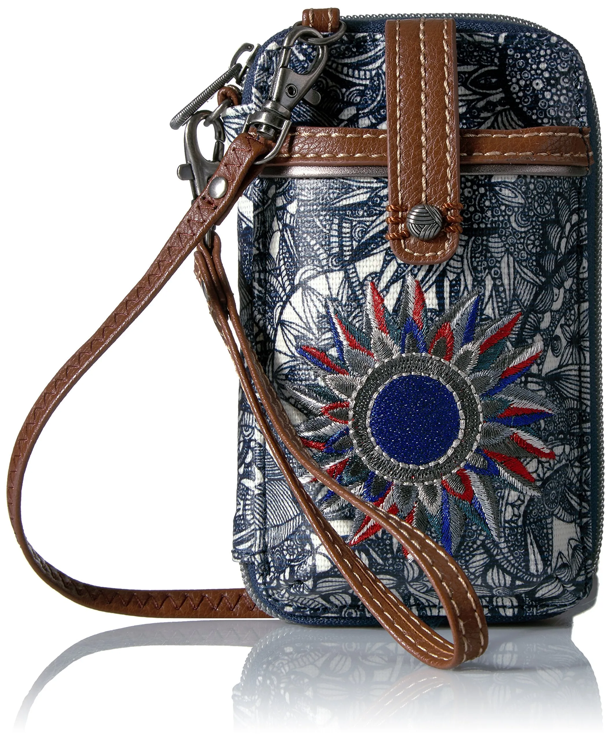 Sakroots Artist Circle Smartphone Wristlet Convertible Cross Body Bag