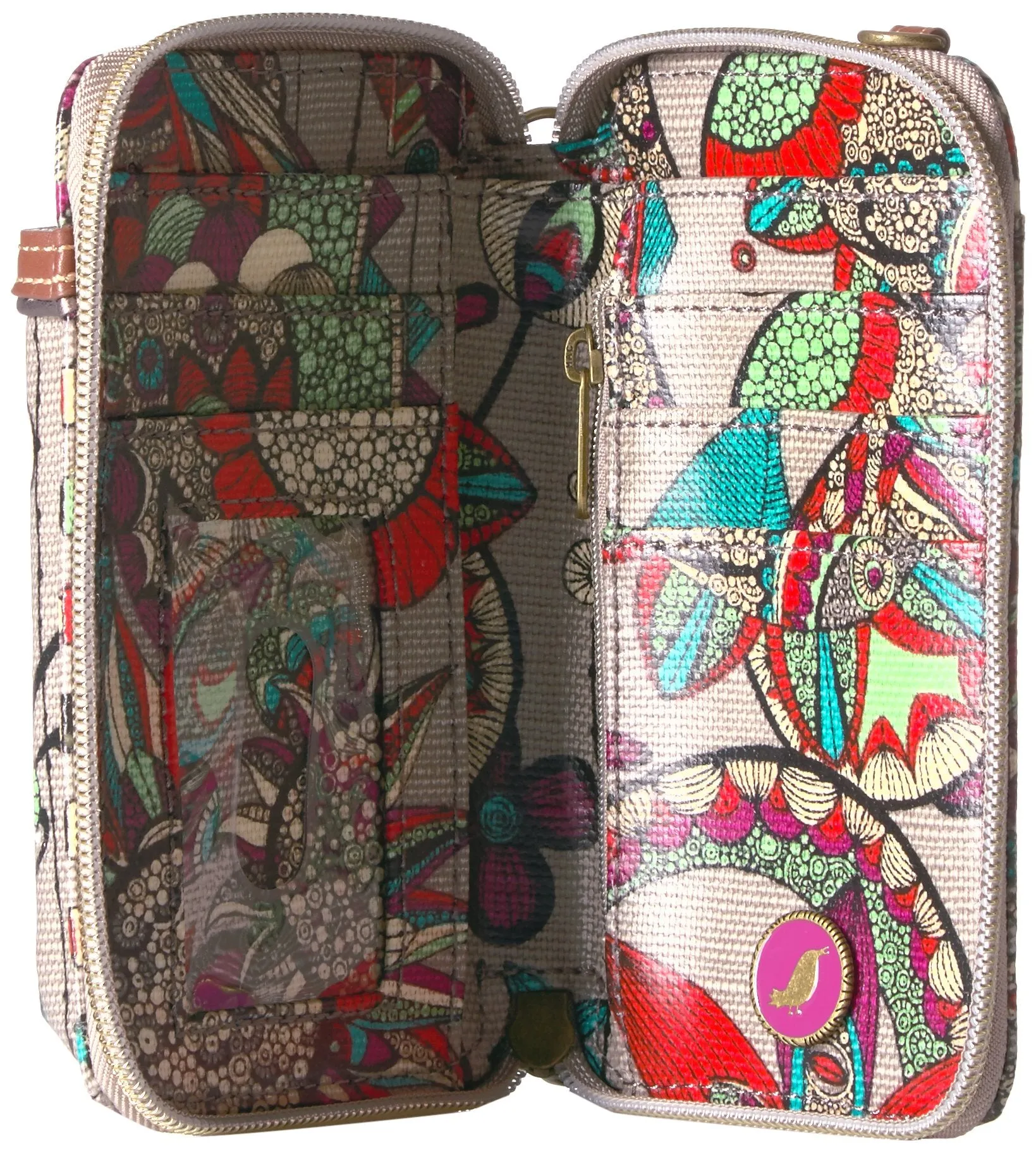 Sakroots Artist Circle Smartphone Wristlet Convertible Cross Body Bag