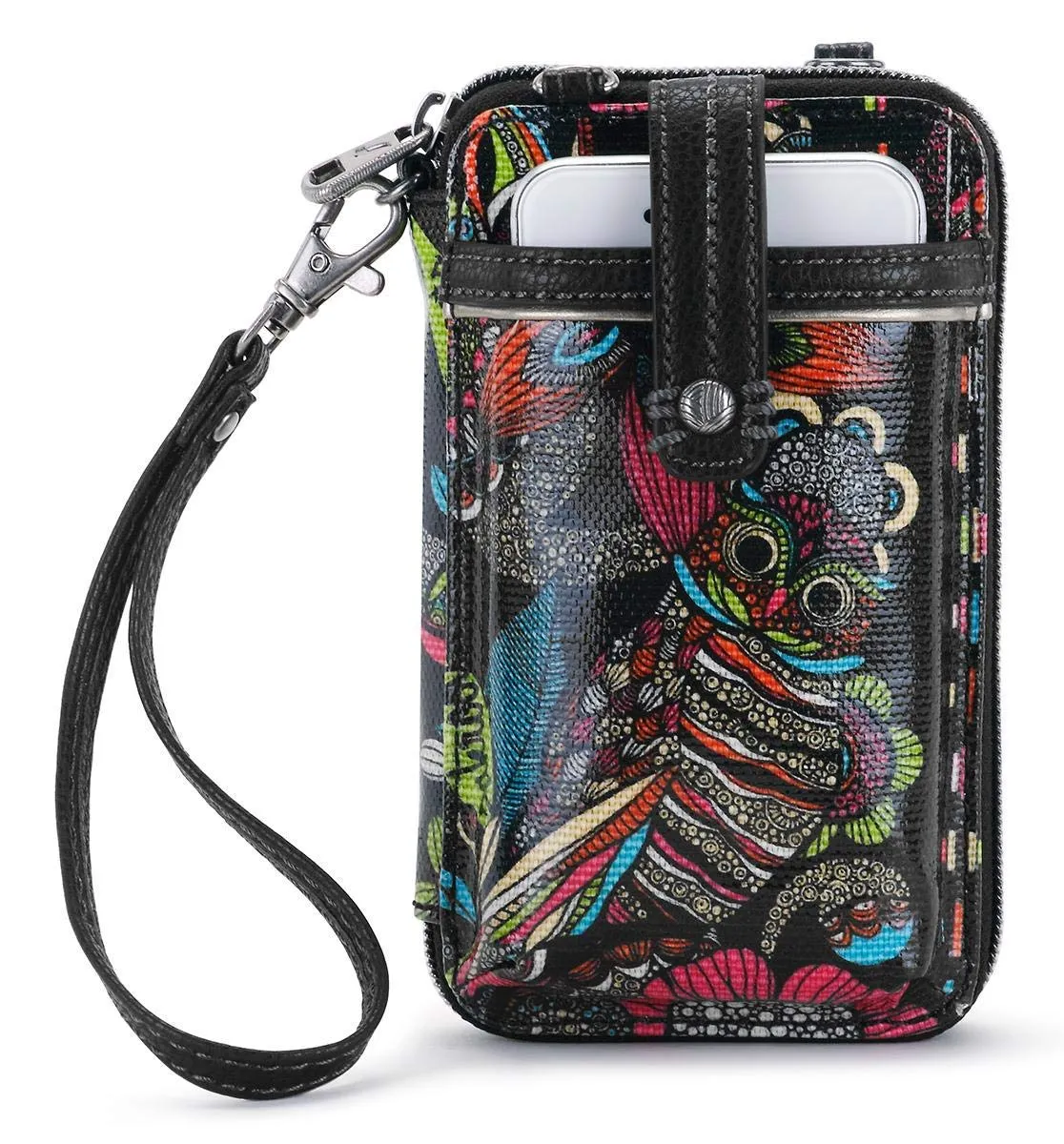 Sakroots Artist Circle Smartphone Wristlet Convertible Cross Body Bag
