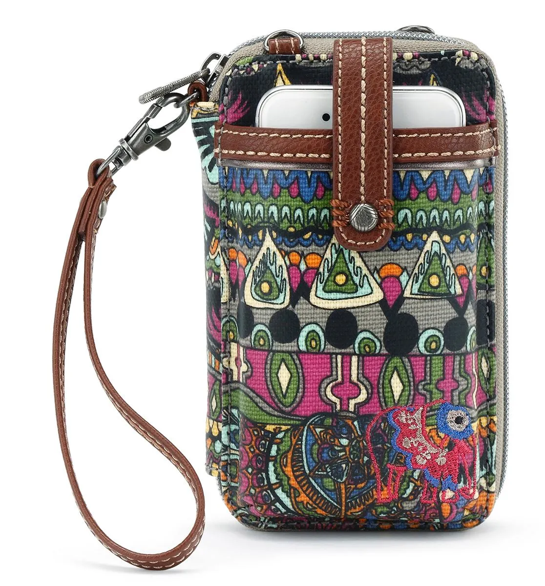 Sakroots Artist Circle Smartphone Wristlet Convertible Cross Body Bag