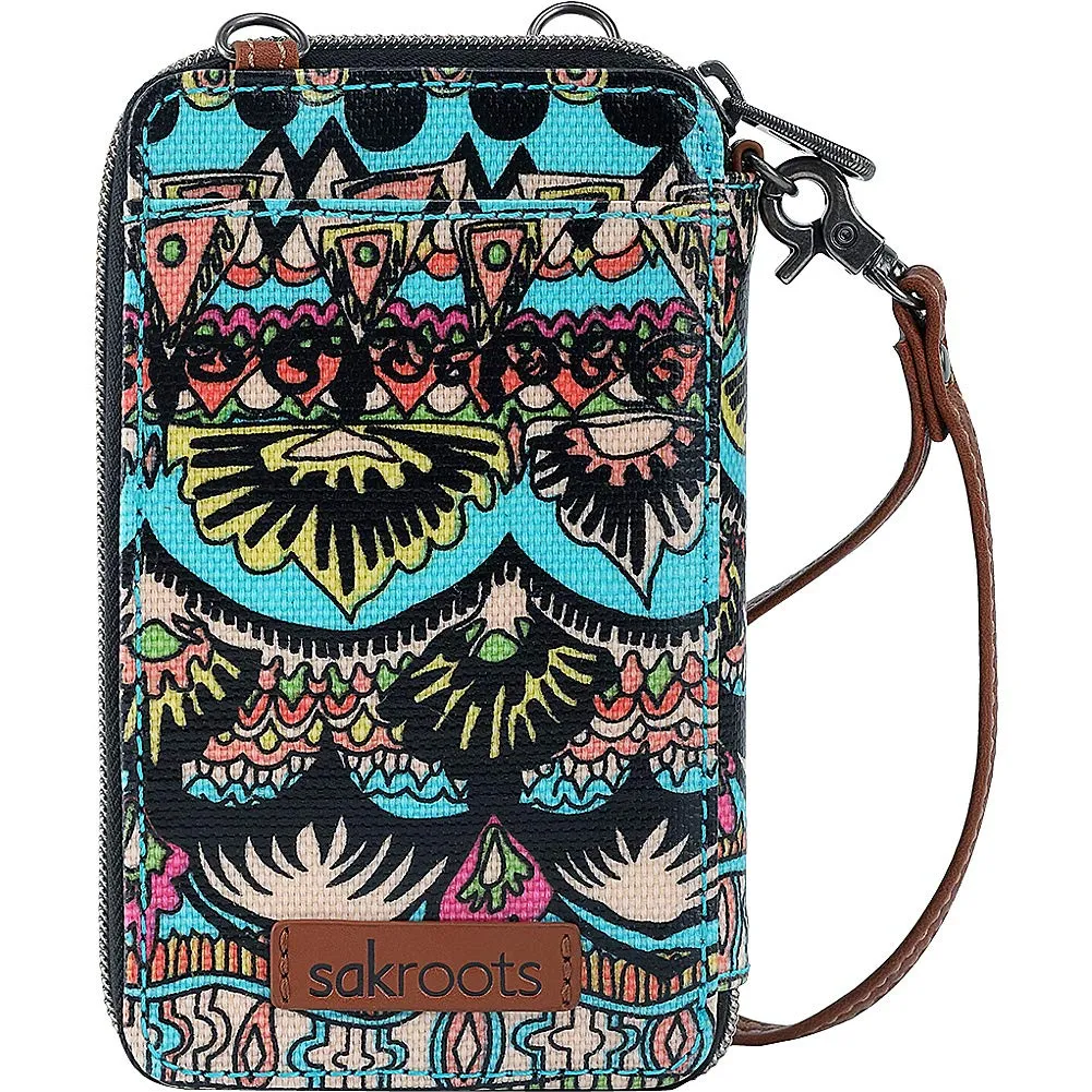 Sakroots Artist Circle Smartphone Wristlet Convertible Cross Body Bag