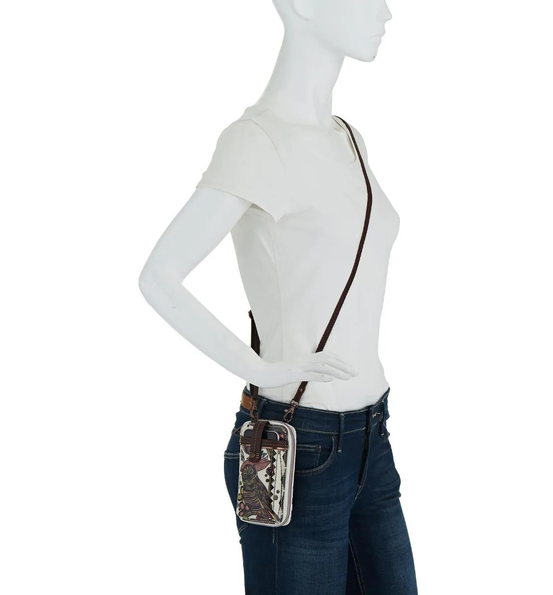 Sakroots Artist Circle Smartphone Wristlet Convertible Cross Body Bag