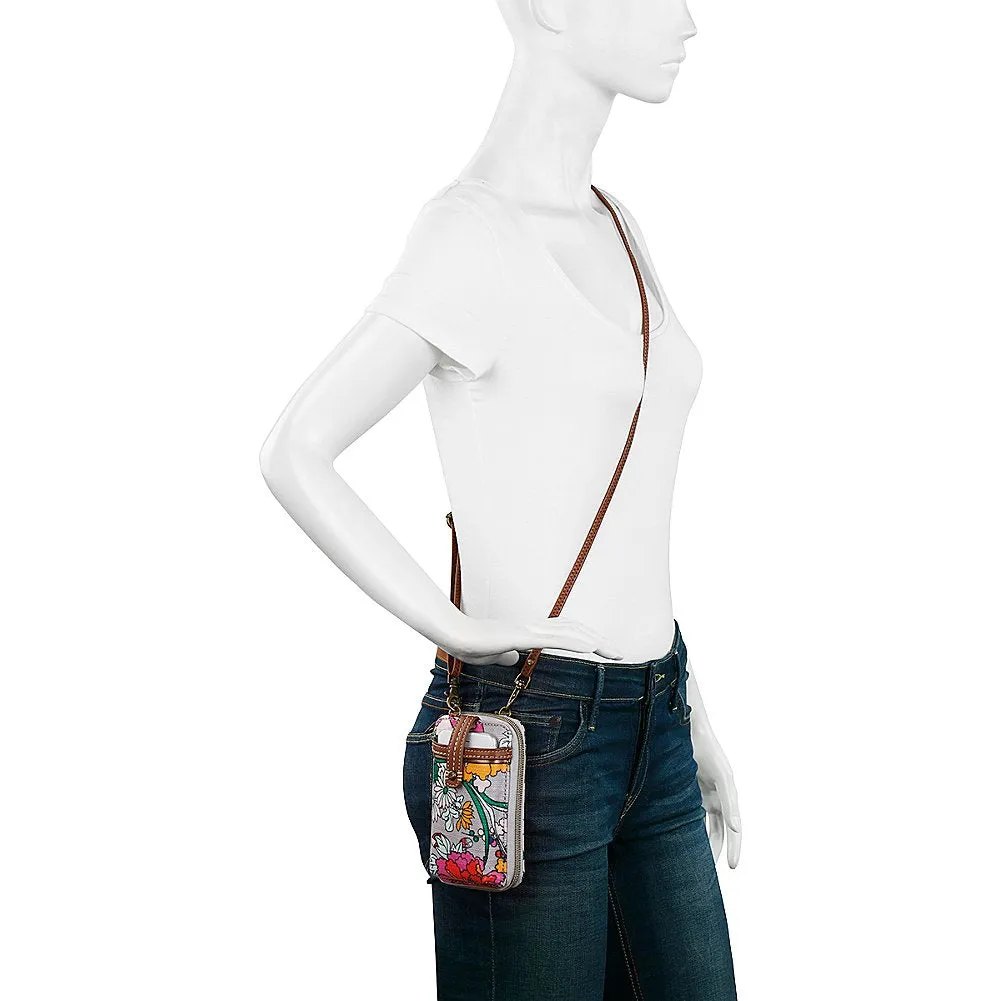 Sakroots Artist Circle Smartphone Wristlet Convertible Cross Body Bag