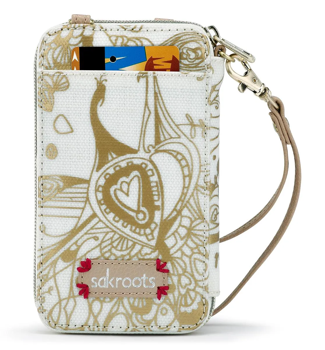 Sakroots Artist Circle Smartphone Wristlet Convertible Cross Body Bag
