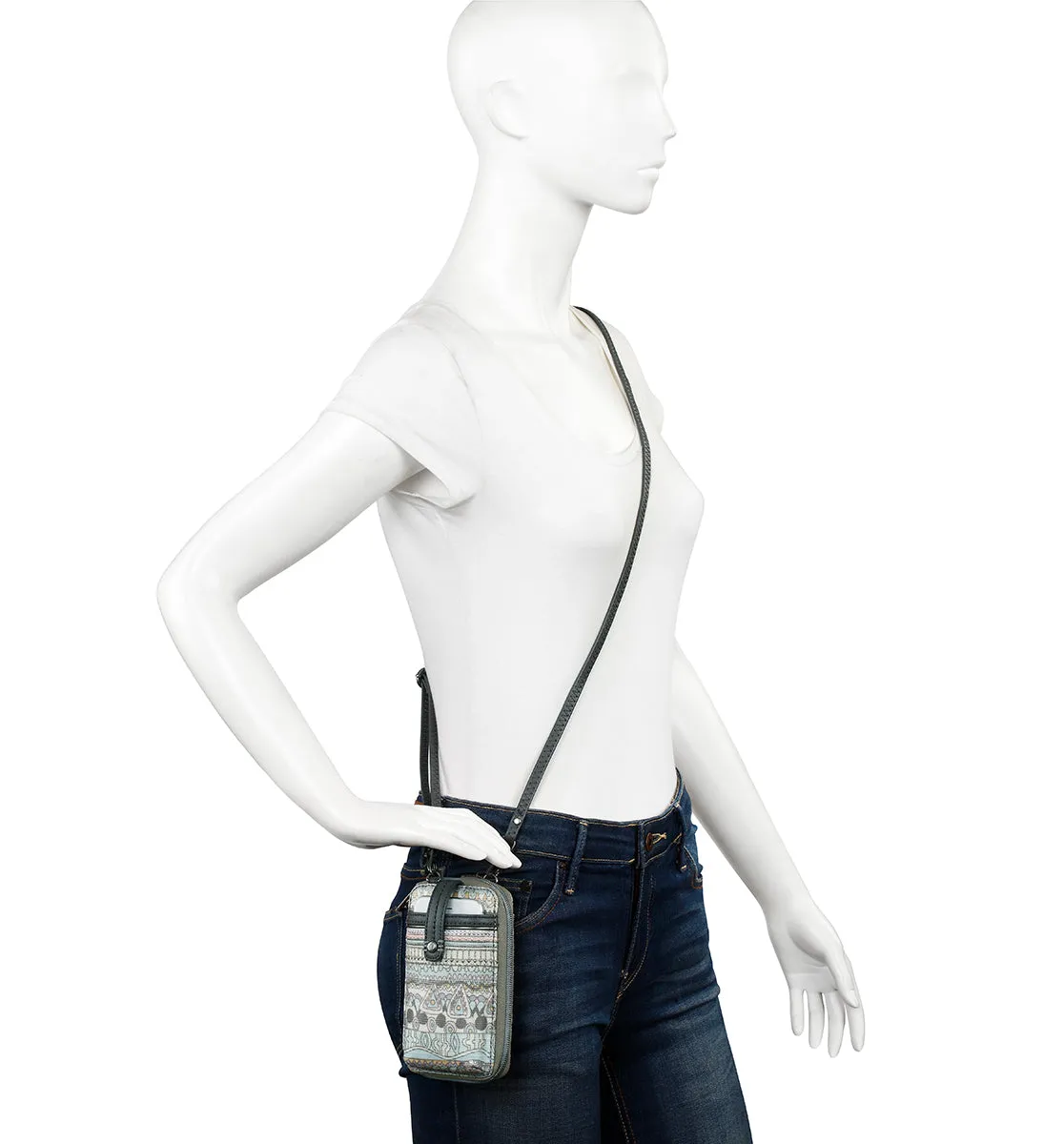Sakroots Artist Circle Smartphone Wristlet Convertible Cross Body Bag