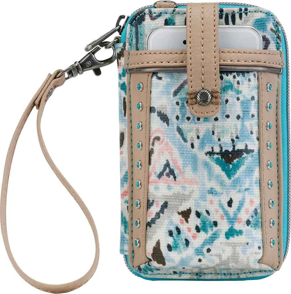 Sakroots Artist Circle Smartphone Wristlet Convertible Cross Body Bag