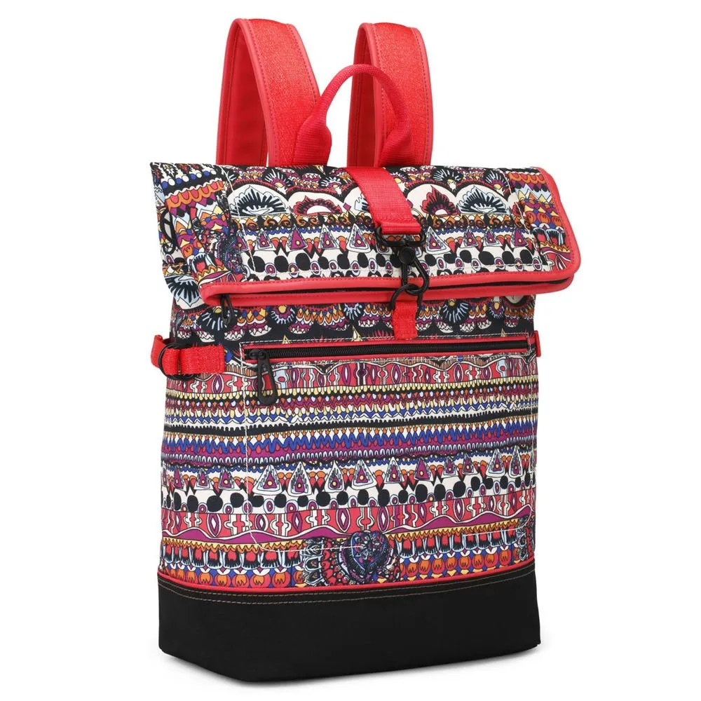 Sakroots Women's New Adventure Nylon Roll Top Backpack