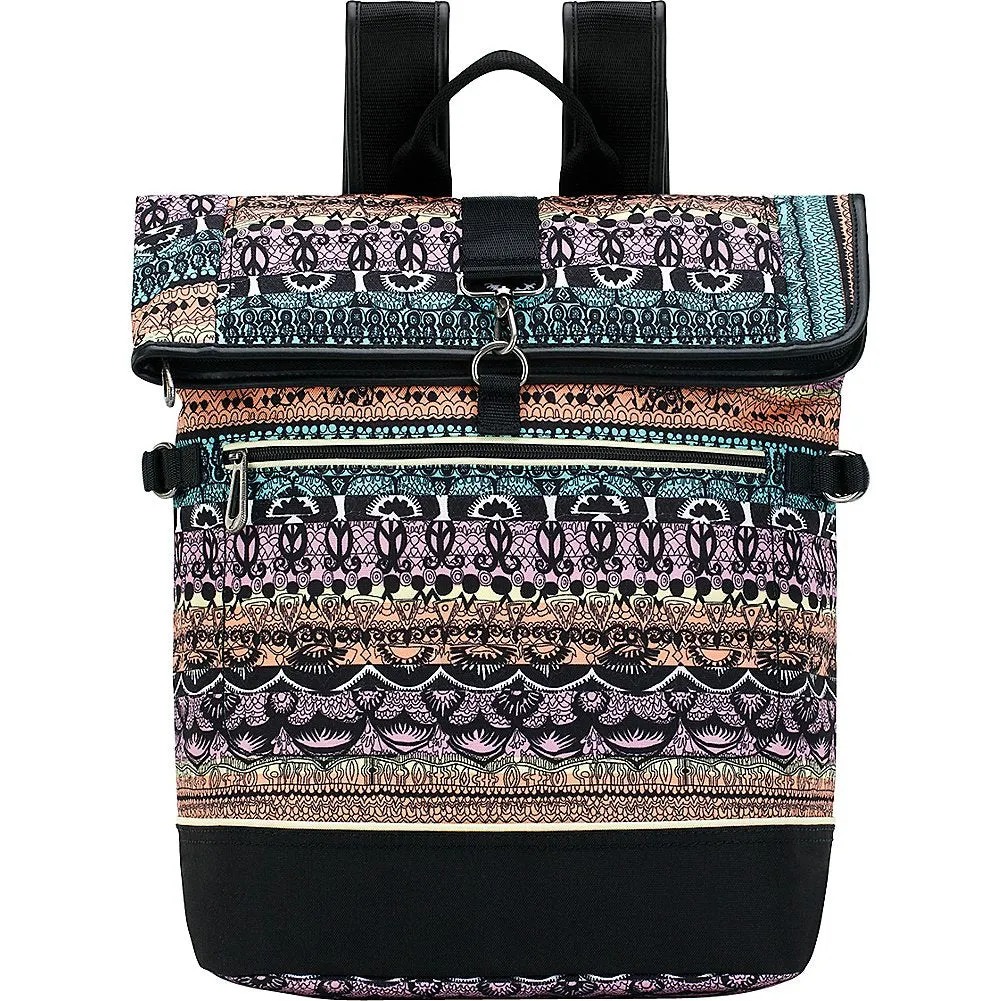 Sakroots Women's New Adventure Nylon Roll Top Backpack