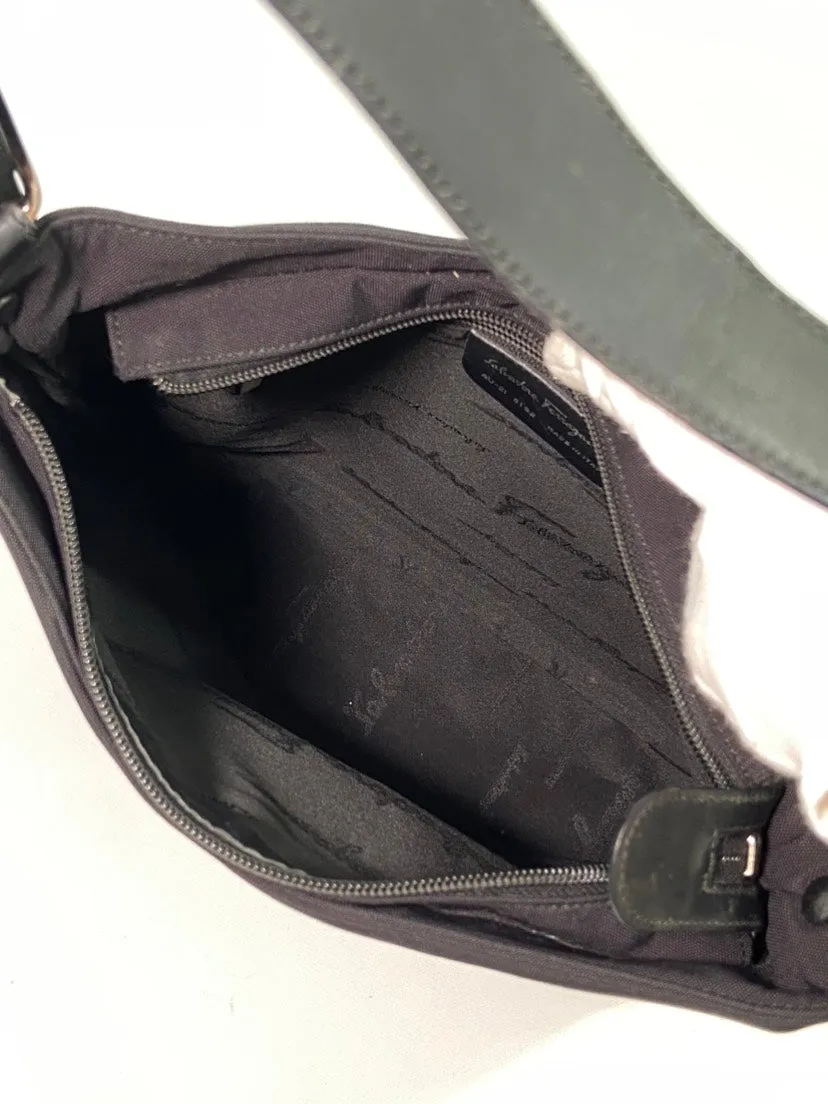 Salvatore Ferragamo Studio Black Leather Shoulder Bag