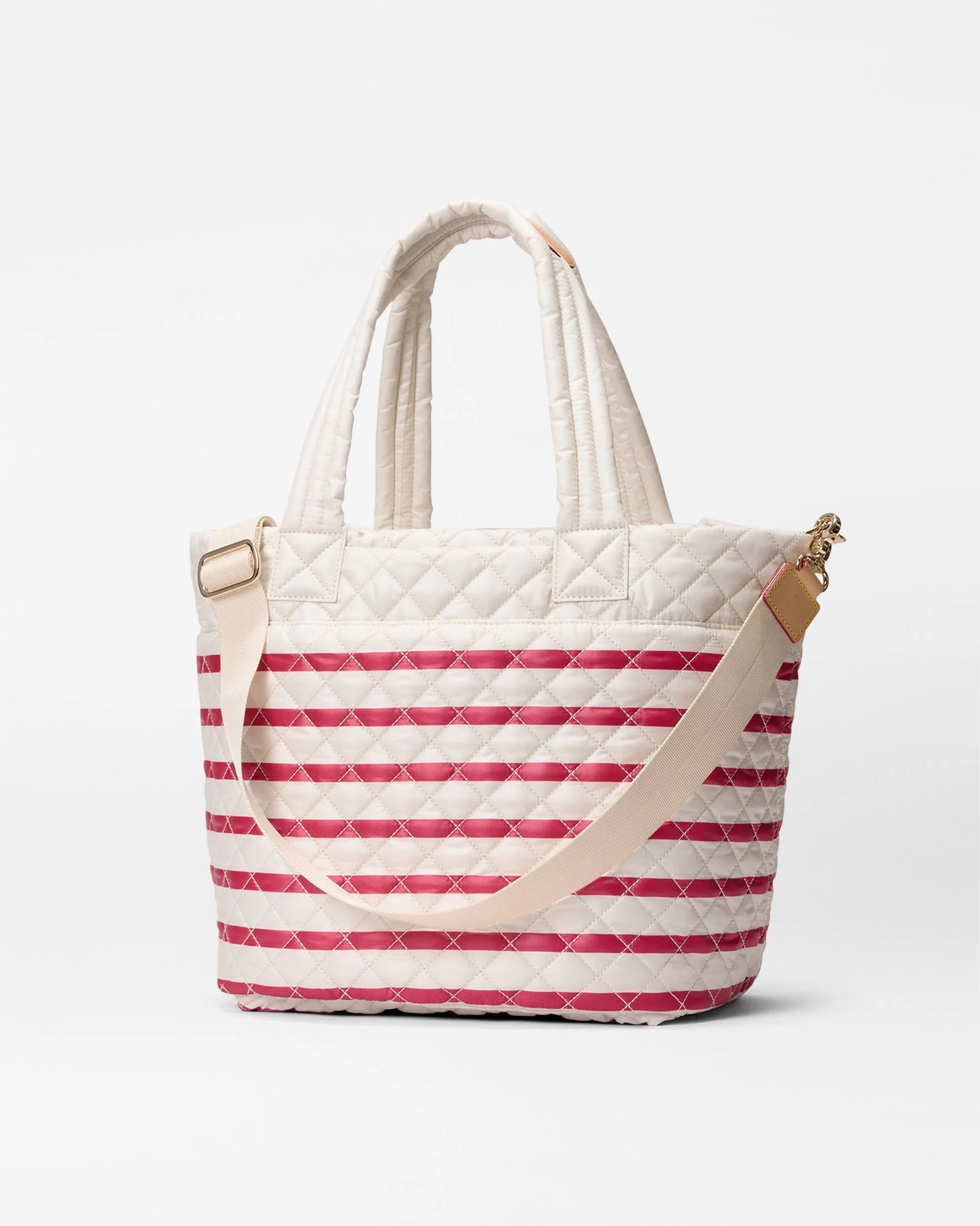 Sanshell/Apple Charter Stripe Medium Metro Tote Deluxe