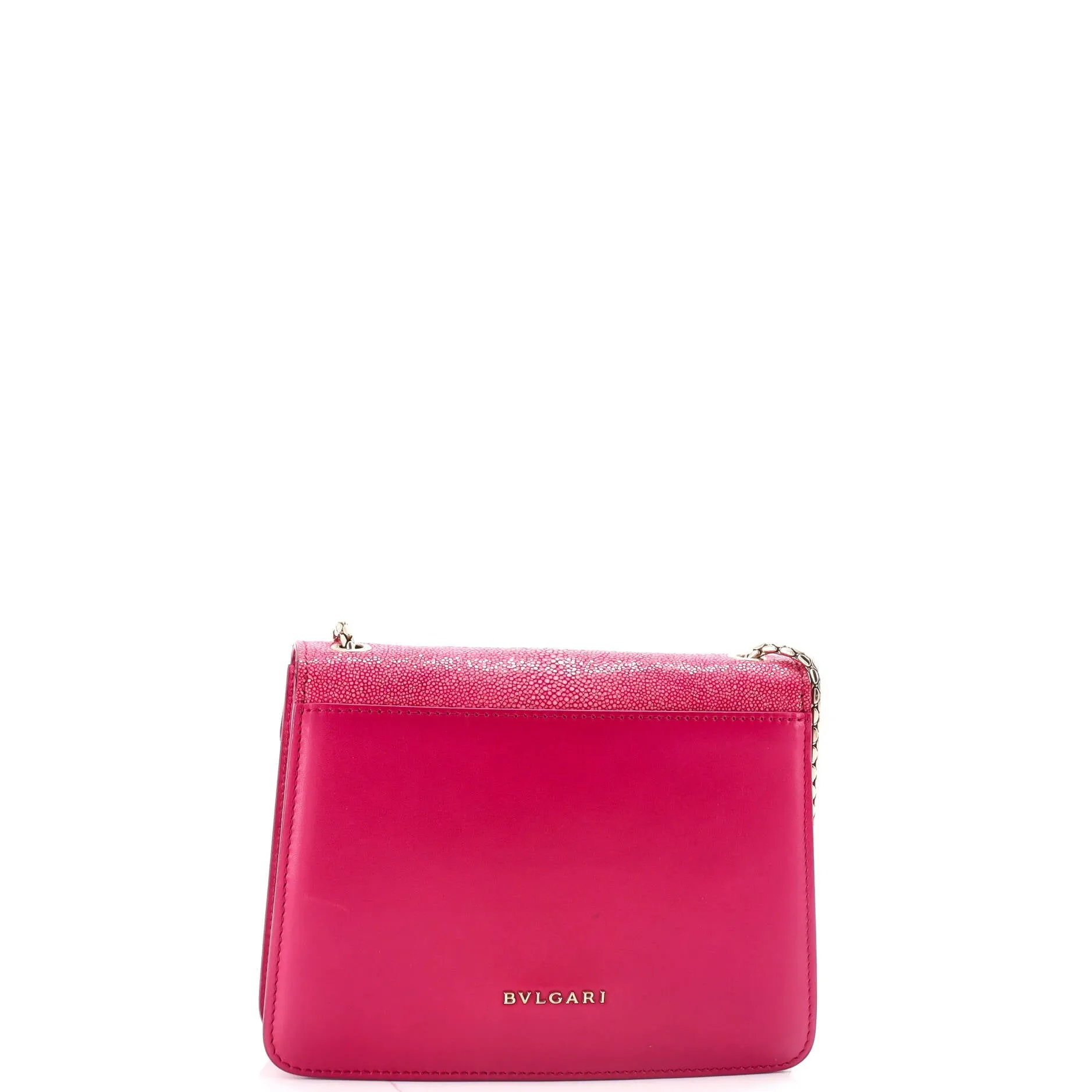 Serpenti Forever Square Shoulder Bag Leather and Stingray Small