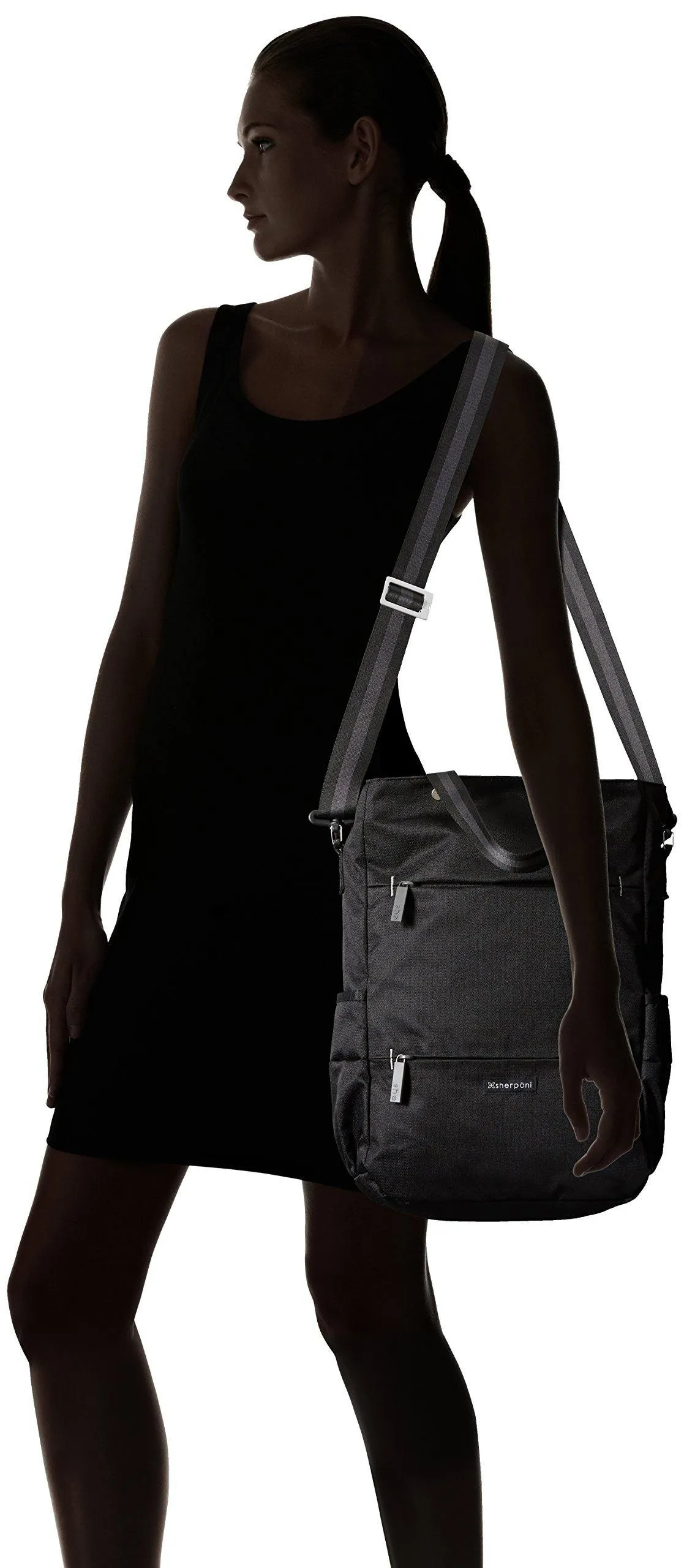 Sherpani Camden, Nylon Convertible Backpack Tote, Tote Bag, Crossbody Bag for Women, RFID Protection, 15 Inch Laptop Sleeve