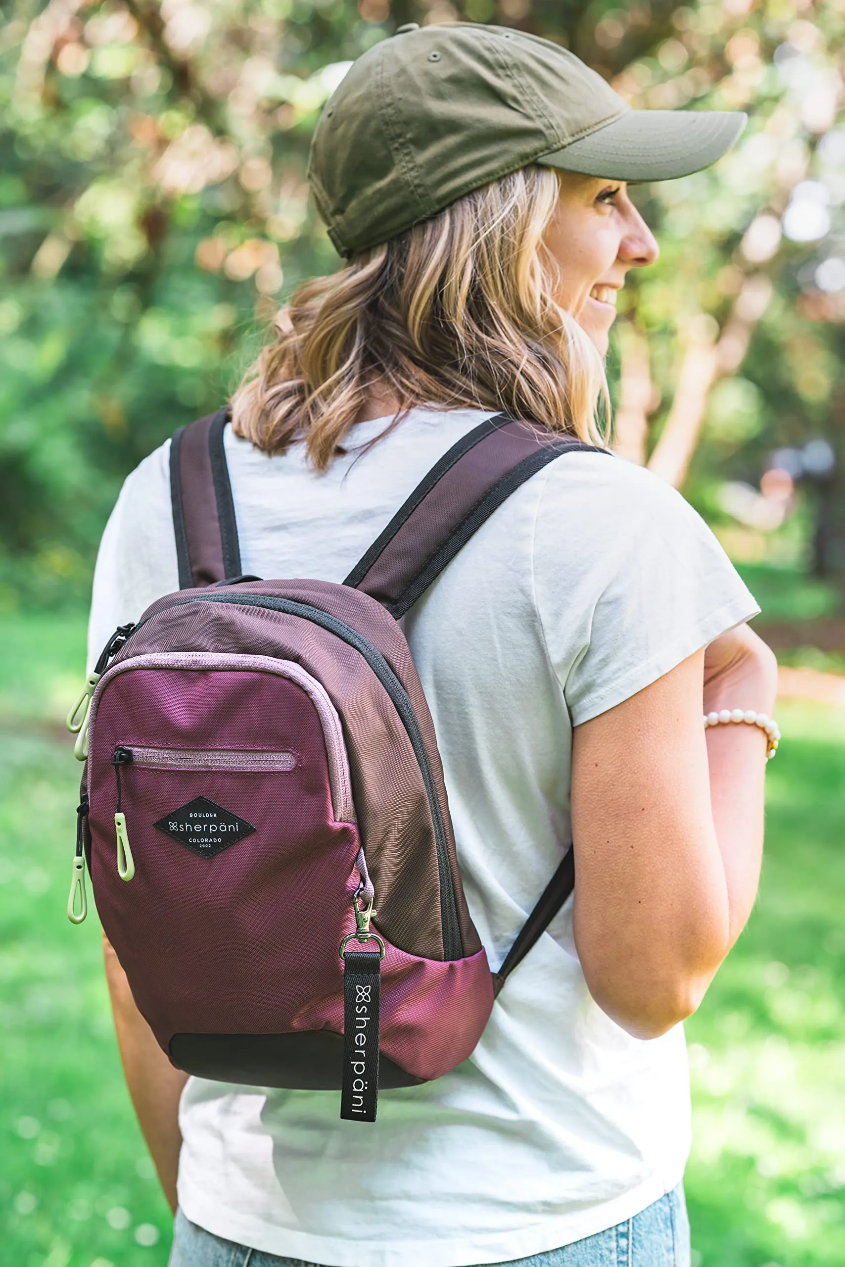 Sherpani Vespa, Mini Backpack for Women, Travel Backpack Purse, RFID Protection, Fits 10 Inch Tablet