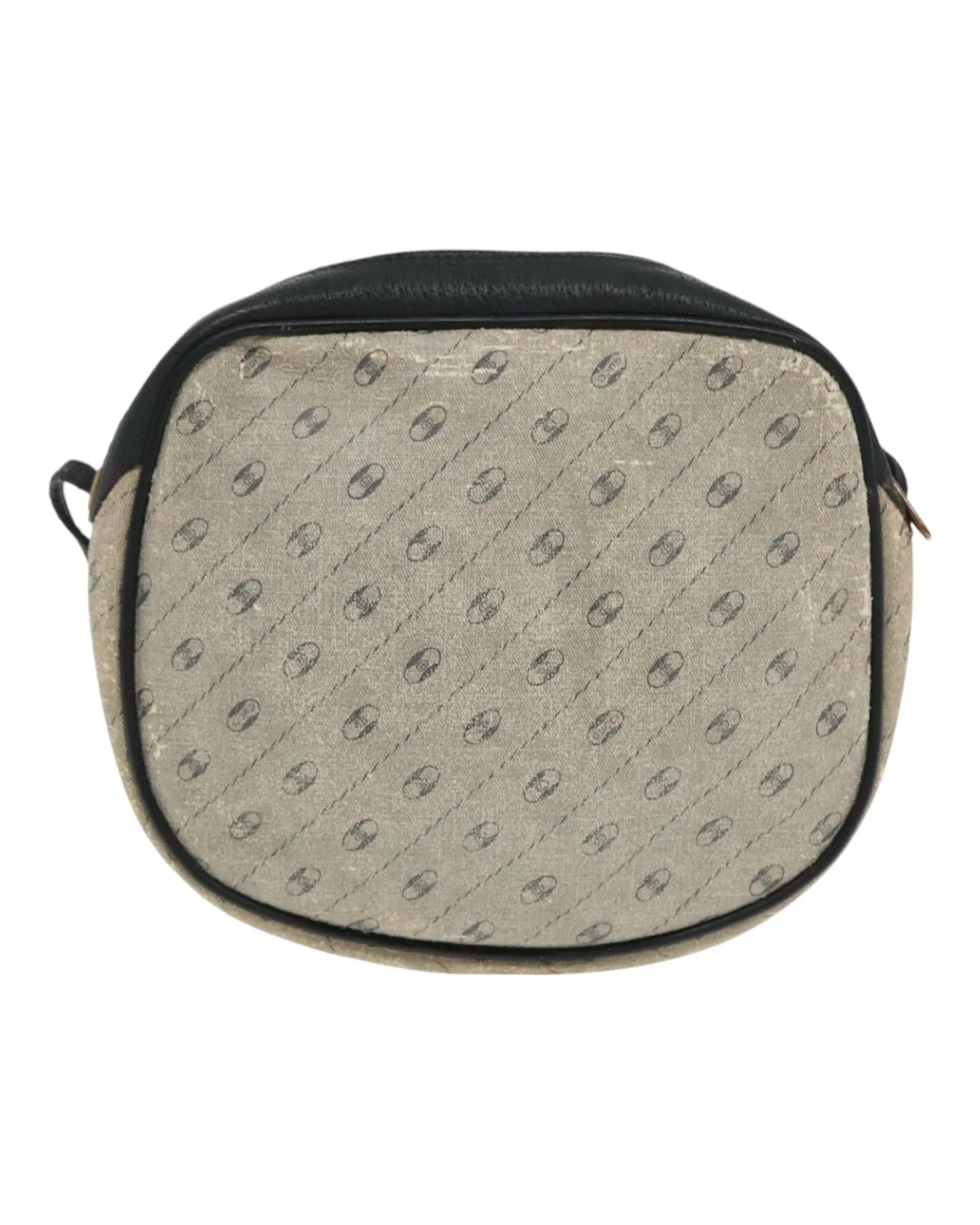Shoulder Bag Coated Canvas with Gold Accents