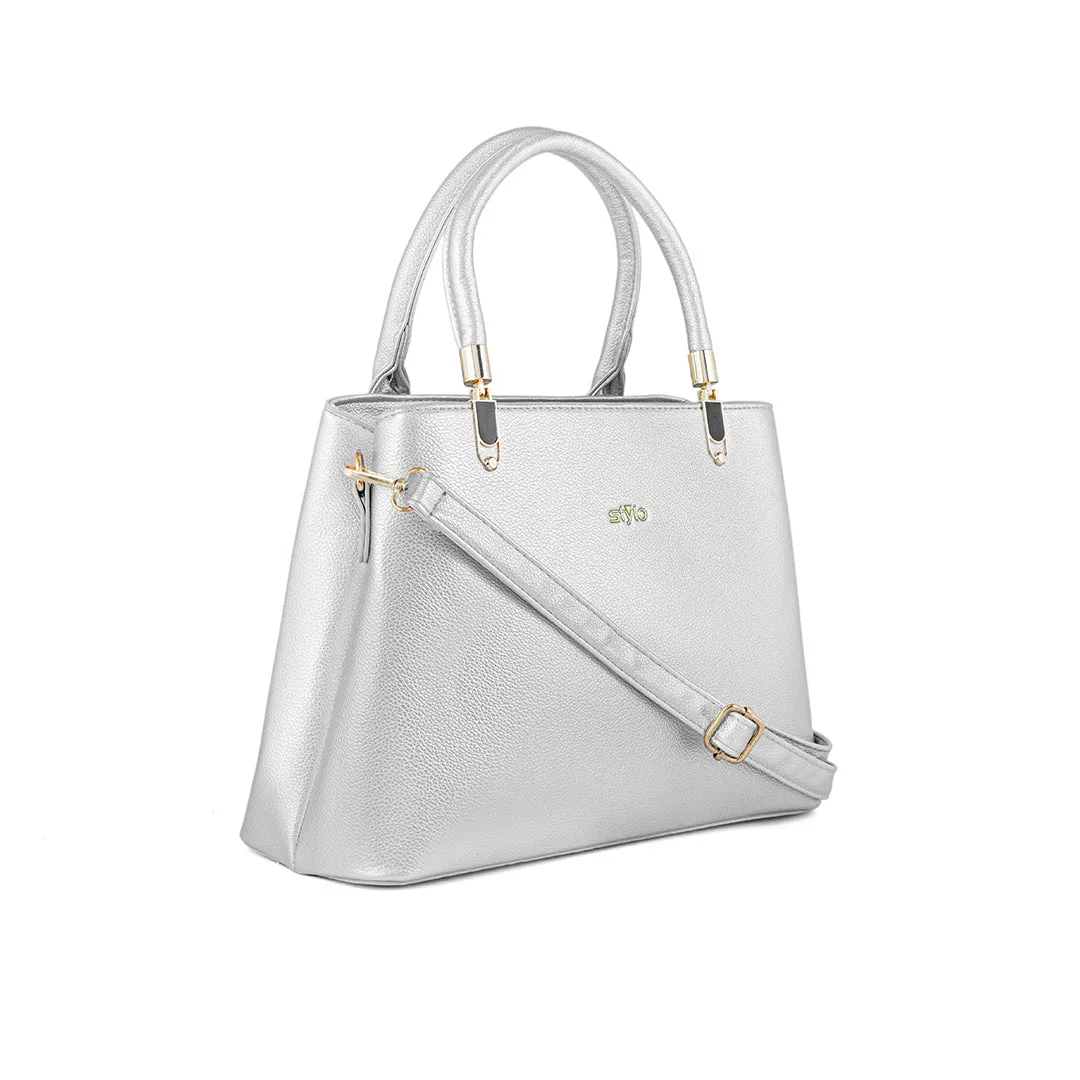 Silver Formal Hand Bag P36237