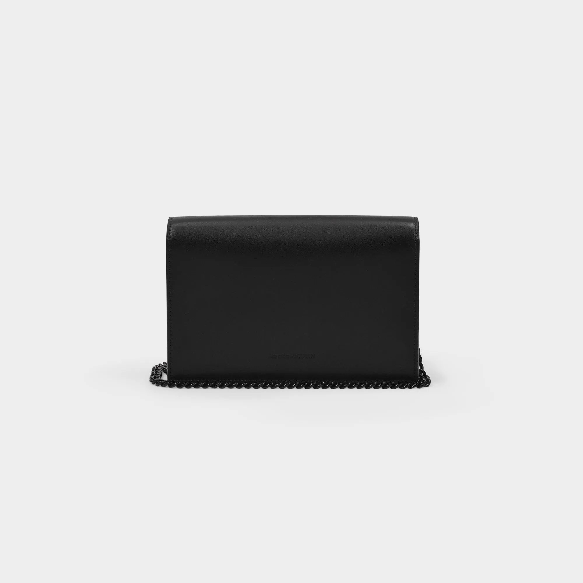 Skull Mini Bag in Black Smooth Leahter