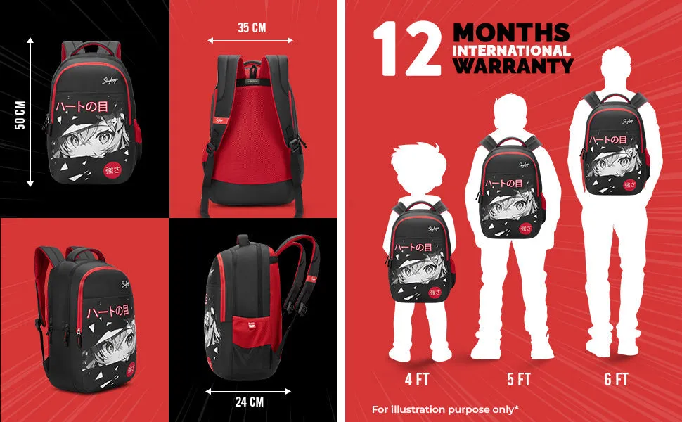 Skybags KYRO 03 SCBP PEEKABOO RED BLACK