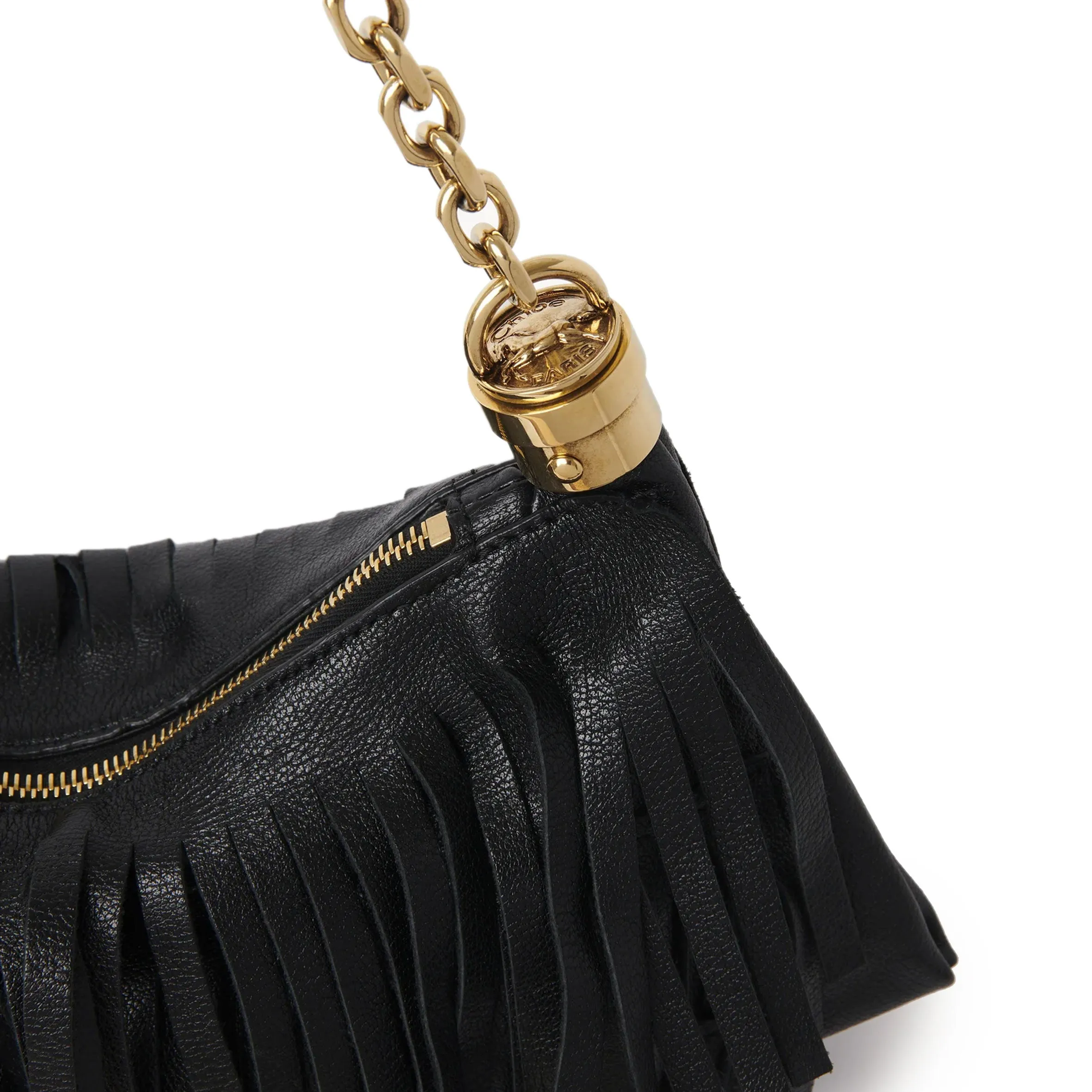 Small Foulard Fringe Bag Small, Black