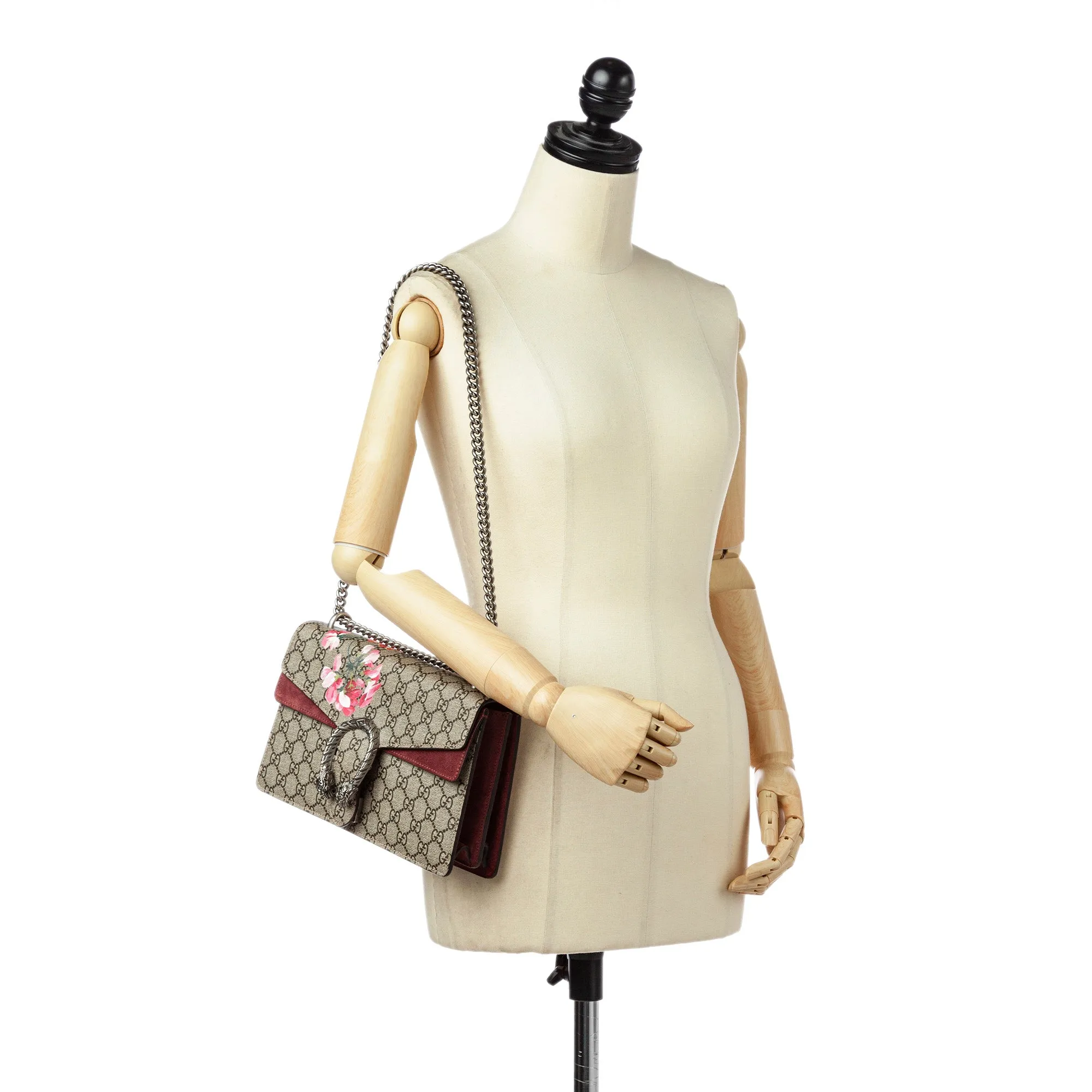 Small GG Supreme Blooms Dionysus Shoulder Bag Brown