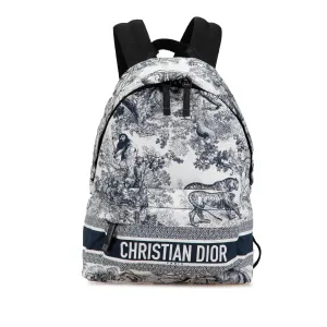 Small Nylon Technical Fabric Toile De Jouy Diortravel Backpack