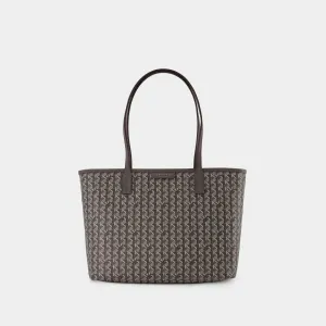Small Zip Tote Hobo Bag - Tory Burch - Grey - Canva