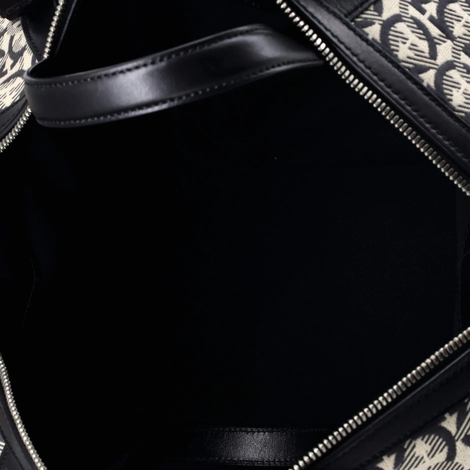 Soft Duffle Bag Printed Canvas with Leather
