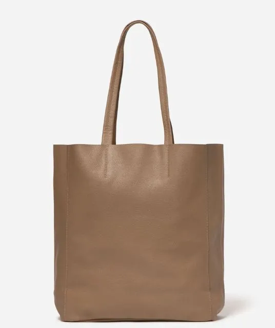 STITCH & HIDE LEATHER GEORGIA TOTE BAG OAK BROWN - FREE WALLET POUCH