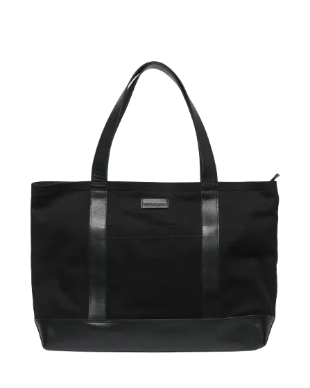 STITCH & HIDE THE SHOPPER CLASSIC TOTE BLACK - FREE WALLET