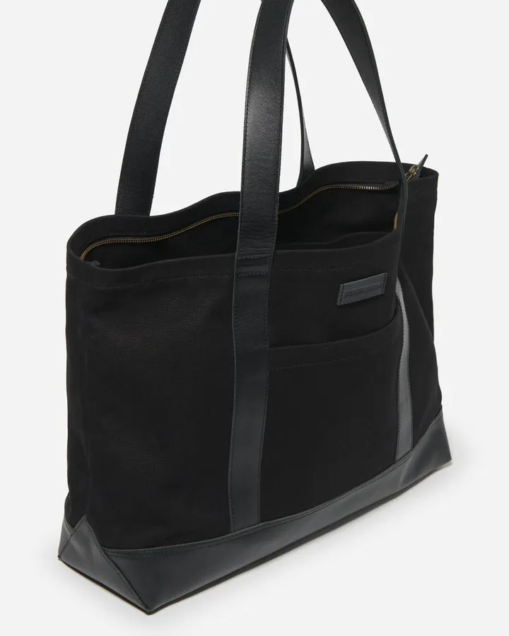 STITCH & HIDE THE SHOPPER CLASSIC TOTE BLACK - FREE WALLET