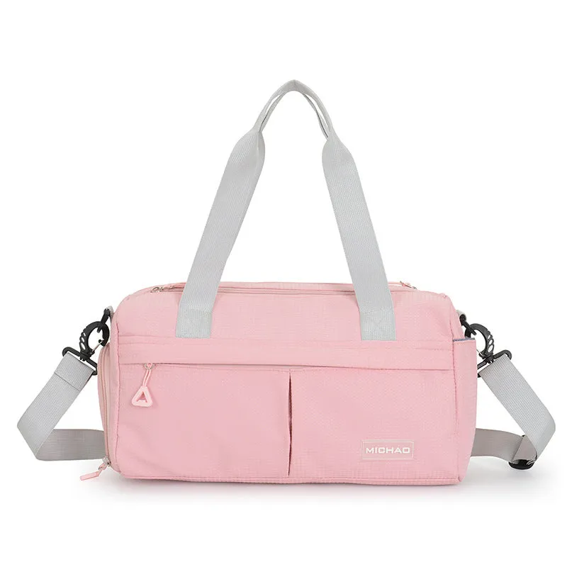 Summer New Small Nylon Women's Gym Duffle with Shoe Compartment