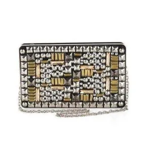 Taryn Studded Zip-Frame Clutch