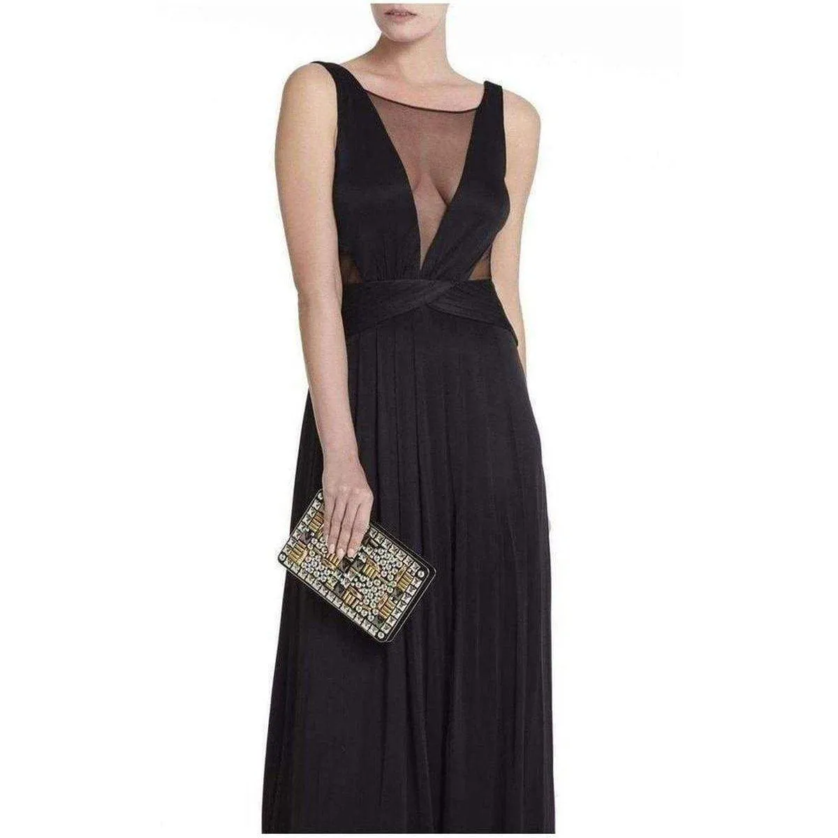 Taryn Studded Zip-Frame Clutch