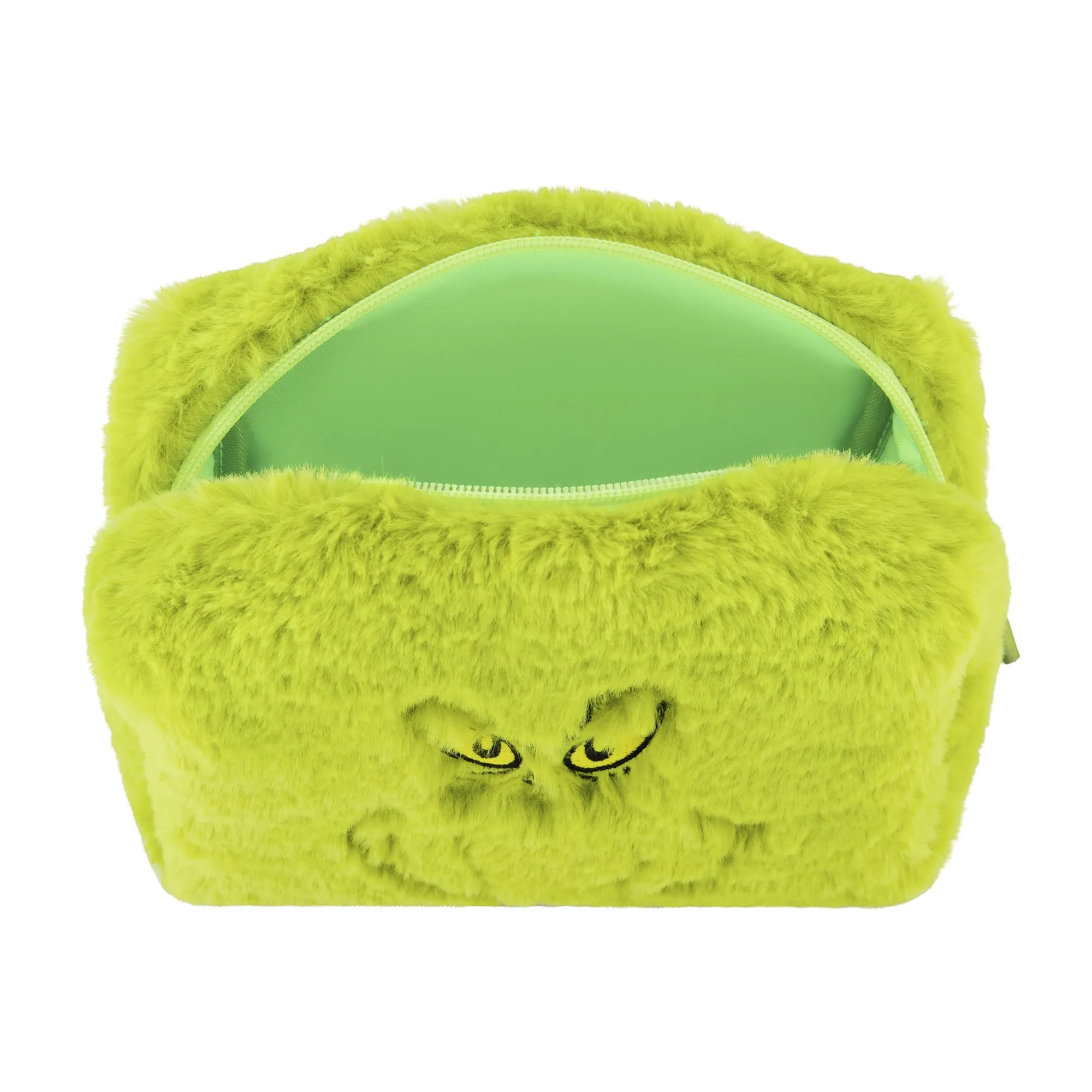 The Grinch Face Plush Cosmetic Bag