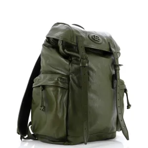 Tonal GG Double Pocket Belt Backpack Leather Large
