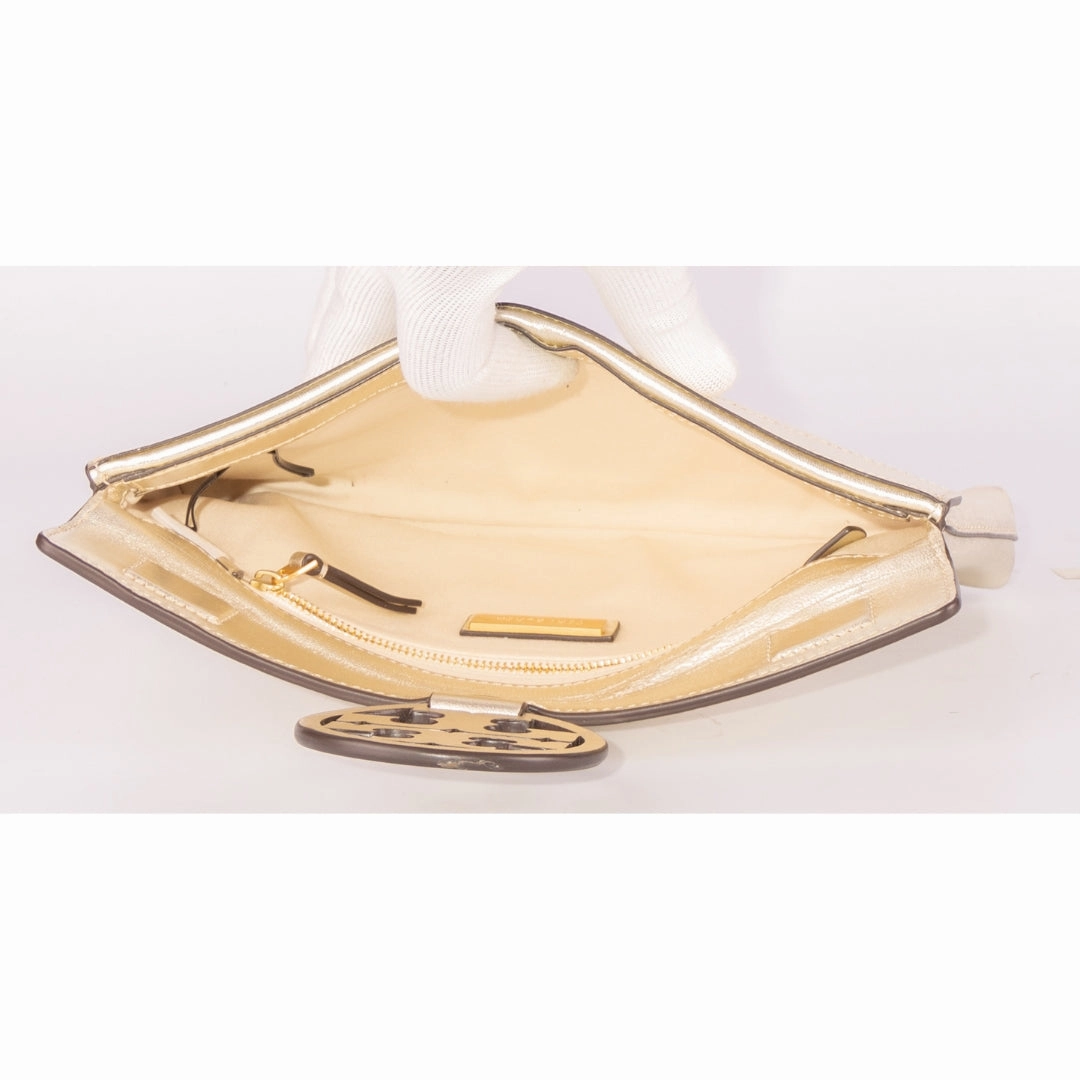 Tory Burch Miller Metallic Clutch