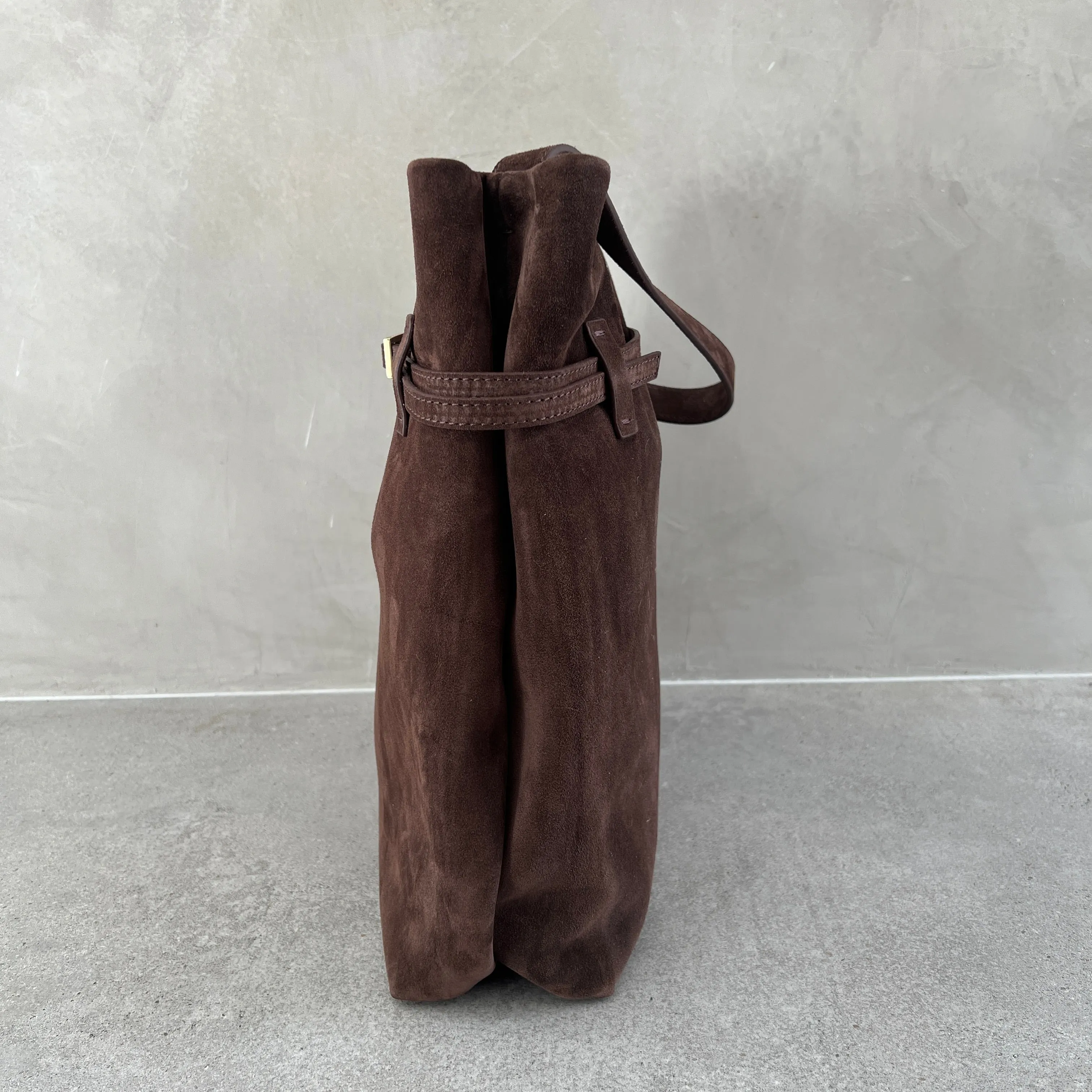Tote du Jour, Suede, Brown
