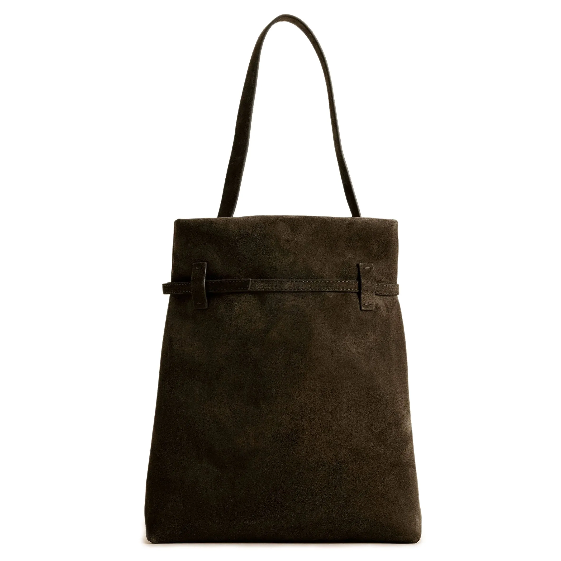Tote du Jour, Suede, Tobacco Green