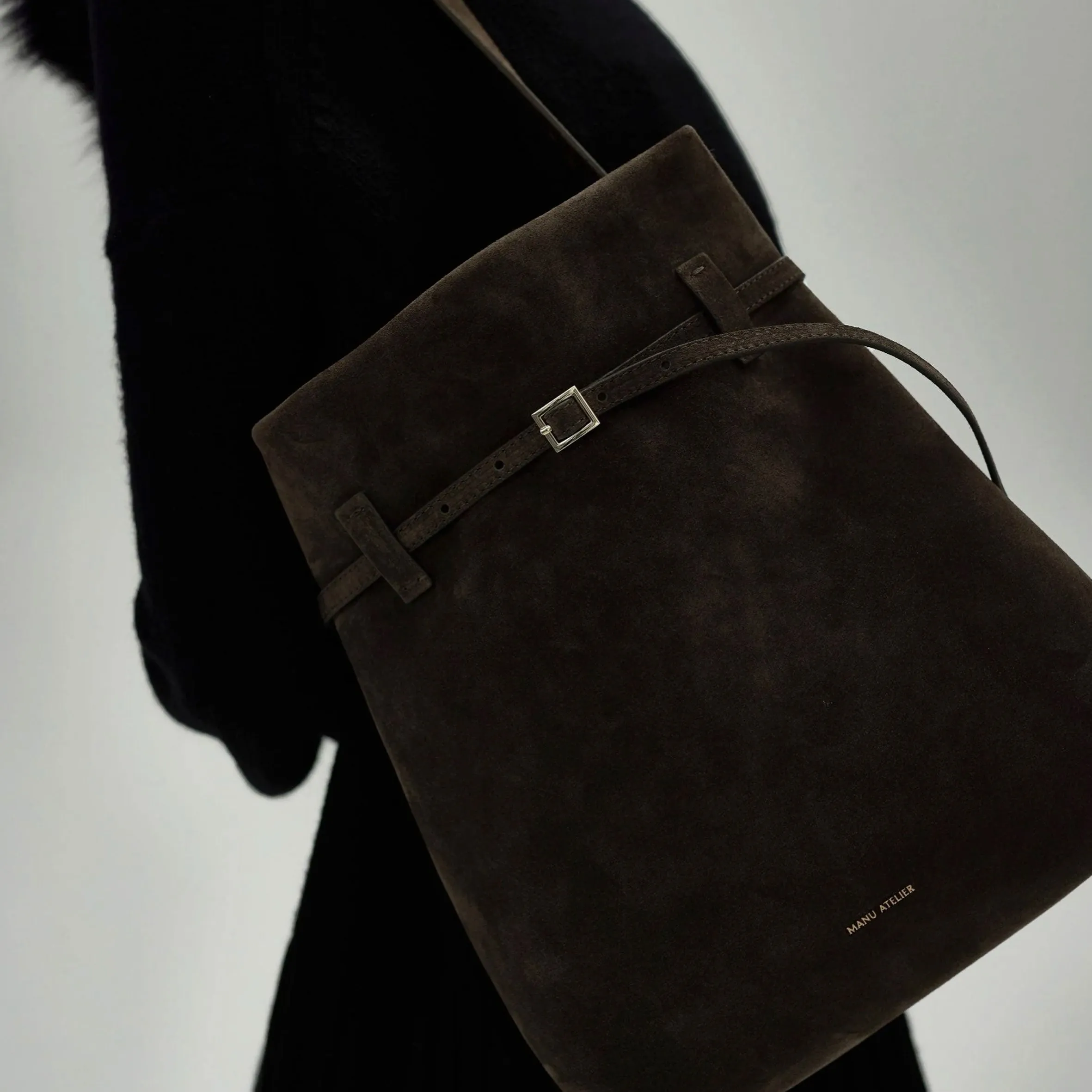Tote du Jour, Suede, Tobacco Green