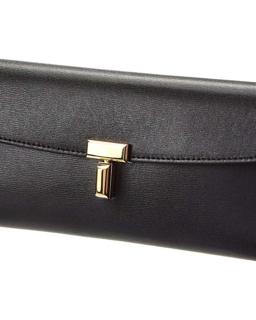 TOTEME T Lock Fold-Over Leather Continental Wallet