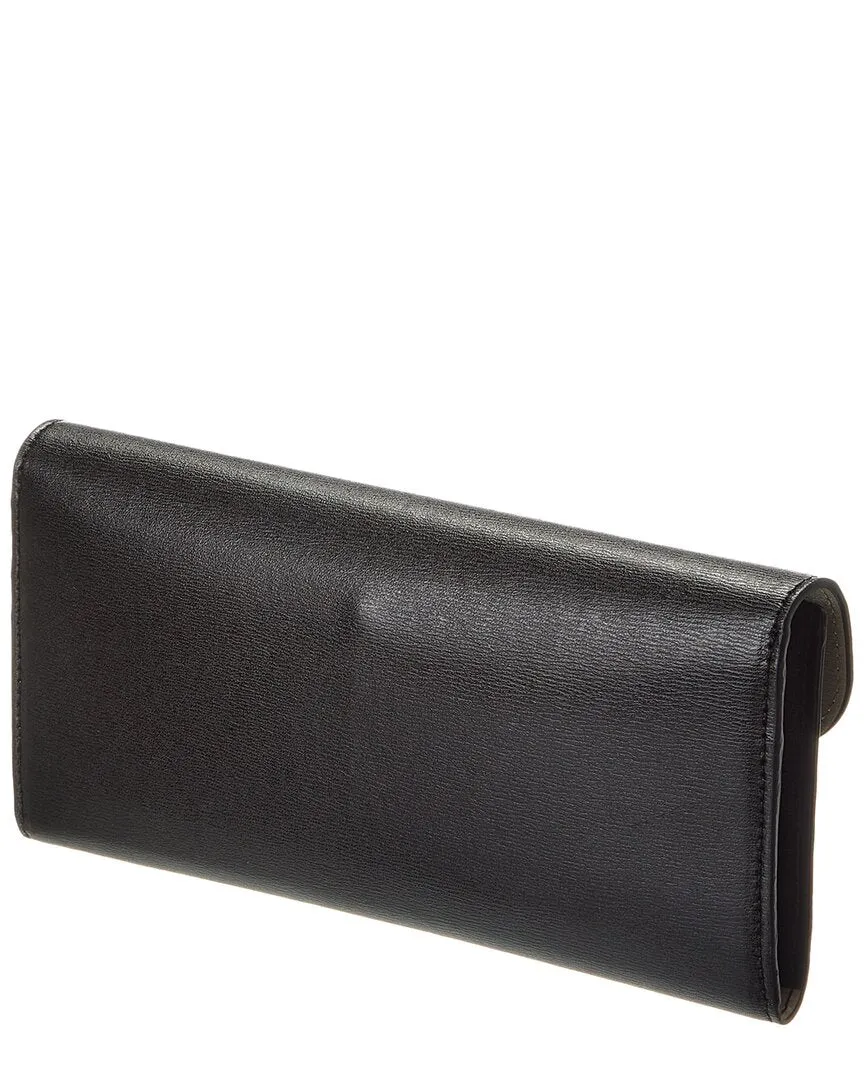 TOTEME T Lock Fold-Over Leather Continental Wallet