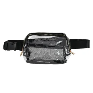 Unisex Stadium Approved Clear Belt Bag with Mesh Pockets